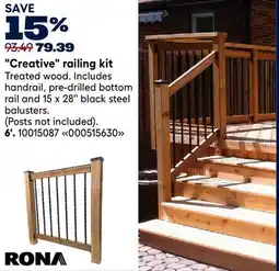 RONA RONA Creative railing kit 6' offer