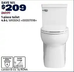 RONA Landon & Co. by RONA 1-piece toilet 4.8-L offer