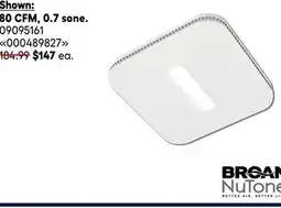 RONA BROAN-NUTONE 80 CFM, 0.7 sone. bathroom fans offer