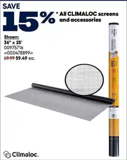 RONA All CLIMALOC screens and accessories offer
