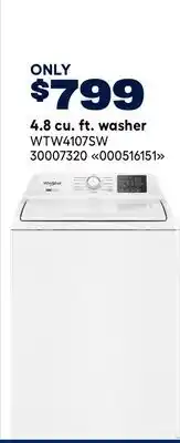 RONA Whirlpool 4.8 cu. ft. washer offer
