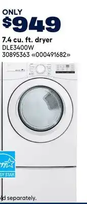 RONA LG 7.4 cu. ft. dryer offer