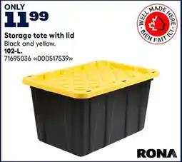RONA RONA Storage tote with lid, 102-L offer
