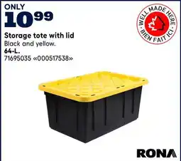 RONA RONA Storage tote with lid 64-L offer