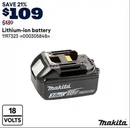 RONA Makita Lithium-ion battery offer