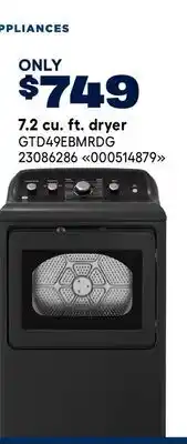 RONA GE 7.2 cu. ft. dryer offer