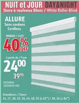 Sushi Shop ALLURE DAY & NIGHT White Roller Blind offer