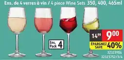 Sushi Shop 4 piece Wine Sets offer