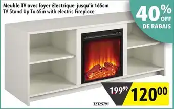 Sushi Shop TV Stand Up To 65in with electric Fireplace offer