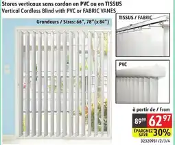 Sushi Shop Vertical Cordless Blind with PVC or FABRIC VANES offer