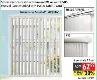 Sushi Shop Vertical Cordless Blind with PVC or FABRIC VANES offer