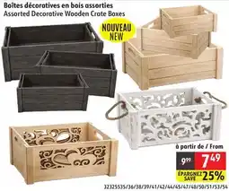 Sushi Shop Assorted Decorative Wooden Crate Boxes offer