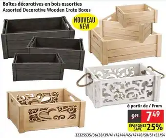 Sushi Shop Assorted Decorative Wooden Crate Boxes offer