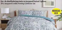 Sushi Shop ELODIE 3Pcs Jacquard Crinkle Printing Comforter Set Queen offer
