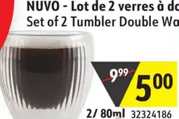 Sushi Shop Set of 2 Tumbler Double Walled Ribbed offer