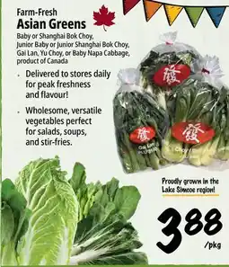 Farm Boy Farm-Fresh Asian Greens offer