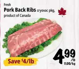 Farm Boy Fresh Pork Back Ribs offer