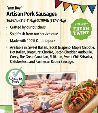 Farm Boy Farm Boy Artisan Pork Sausages offer