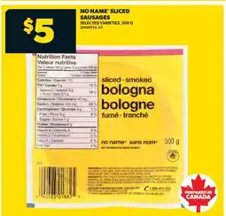 Real Canadian Superstore NO NAME SLICED SAUSAGES offer