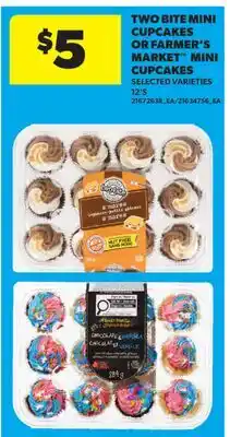 Real Canadian Superstore TWO BITE MINI CUPCAKES OR FARMER'S MARKET MINI CUPCAKES, 12'S offer