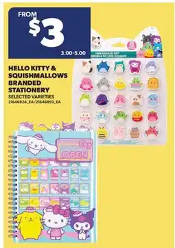 Real Canadian Superstore HELLO KITTY & SQUISHMALLOWS BRANDED STATIONERY offer
