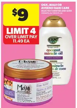 Real Canadian Superstore OGX, MAUI OR AVEENO HAIR CARE offer