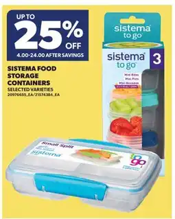 Real Canadian Superstore SISTEMA FOOD STORAGE CONTAINERS offer