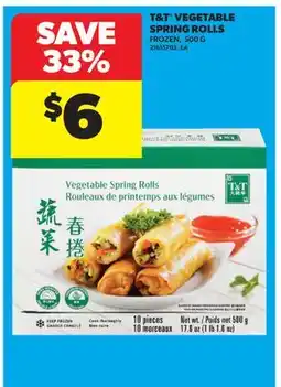 Real Canadian Superstore T&T VEGETABLE SPRING ROLLS offer