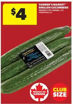 Real Canadian Superstore FARMER'S MARKET ENGLISH CUCUMBERS, 3.5 offer