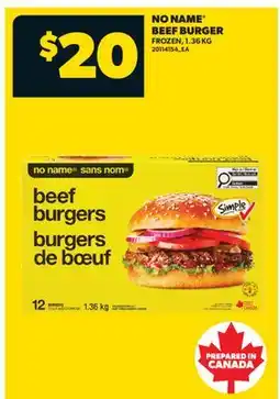 Real Canadian Superstore NO NAME BEEF BURGER offer