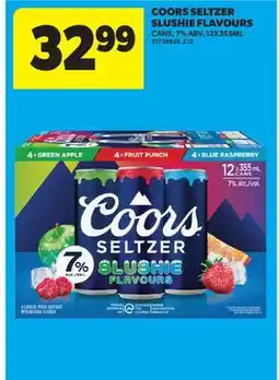 Real Canadian Superstore COORS SELTZER SLUSHIE FLAVOURS CANS, 7% ABV offer
