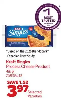 Real Canadian Superstore KRAFT SINGLES PROCESS CHEESE PRODUCT offer