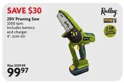 Home Hardware 20V Pruning Saw offer