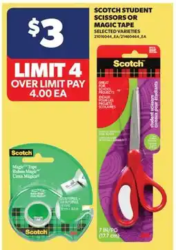Real Canadian Superstore SCOTCH STUDENT SCISSORS OR MAGIC TAPE offer