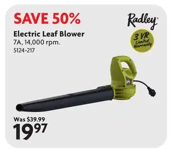 Home Hardware Electric Leaf Blower offer
