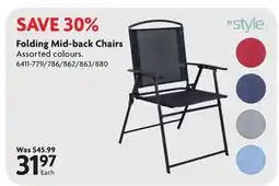 Home Hardware Folding Mid-back Chairs offer