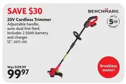 Home Hardware 20V Cordless Trimmer offer