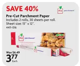 Home Hardware Pre-Cut Parchment Paper offer