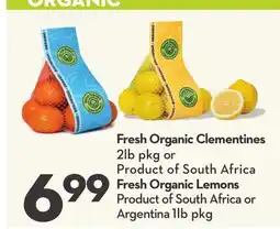 Longo's Fresh Organic Clementines Fresh Organic Lemons offer