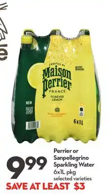 Longo's Perrier or Sanpellegrino Sparkling Water offer