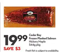 Longo's Cedar Bay Frozen Planked Salmon Hickory Maple offer