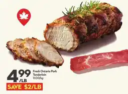 Longo's Fresh Ontario Pork Tenderloin offer