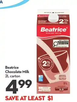 Longo's Beatrice Chocolate Milk offer