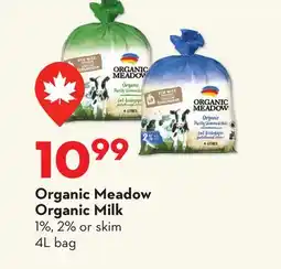 Longo's Organic Meadow Organic Milk offer