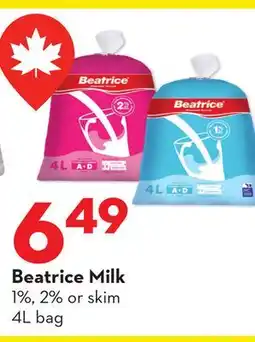 Longo's Beatrice Milk offer