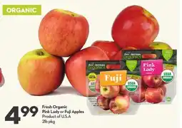 Longo's Fresh Organic Pink Lady or Fuji Apples offer