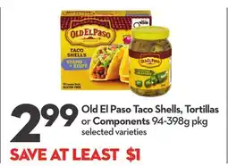 Longo's Old El Paso Taco Shells, Tortillas or Components offer