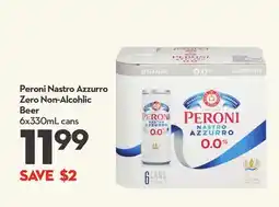 Longo's Peroni Nastro Azzurro Zero Non-Alcoholic Beer offer