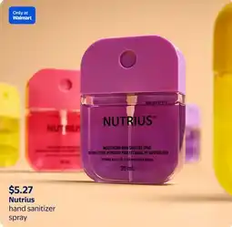 Walmart Nutrius hand sanitizer spray offer
