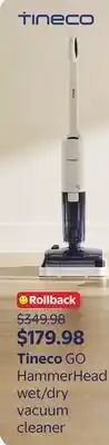 Walmart Tineco GO HammerHead wet/dry vacuum cleaner offer